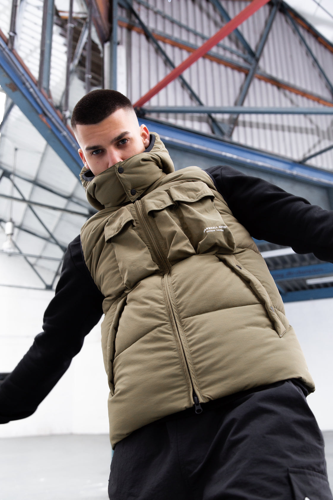 Marshall Artist Multi Pocket Gilet Bronze