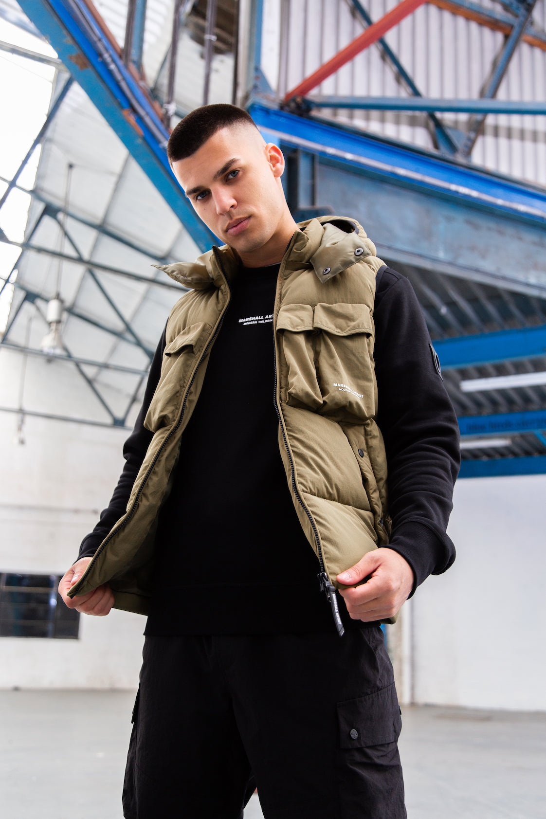 Marshall Artist Multi Pocket Gilet Bronze