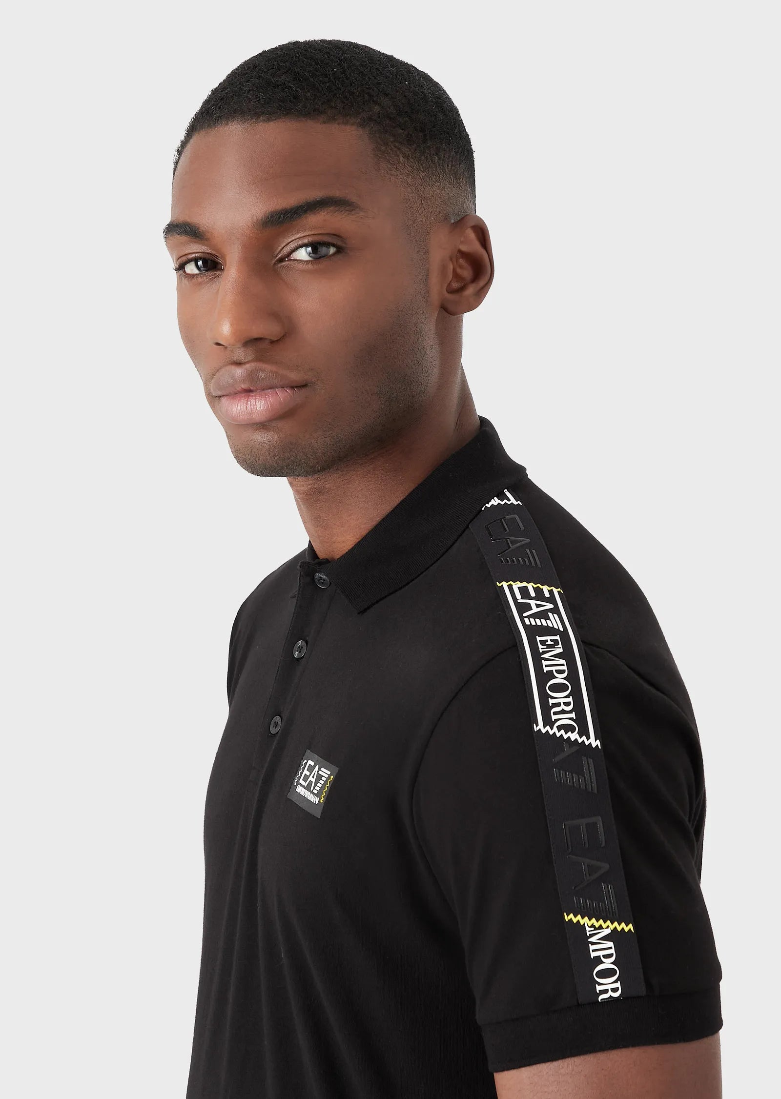 EA7 Emporio Armani 3RPF52 Jersey Polo Shirt Black
