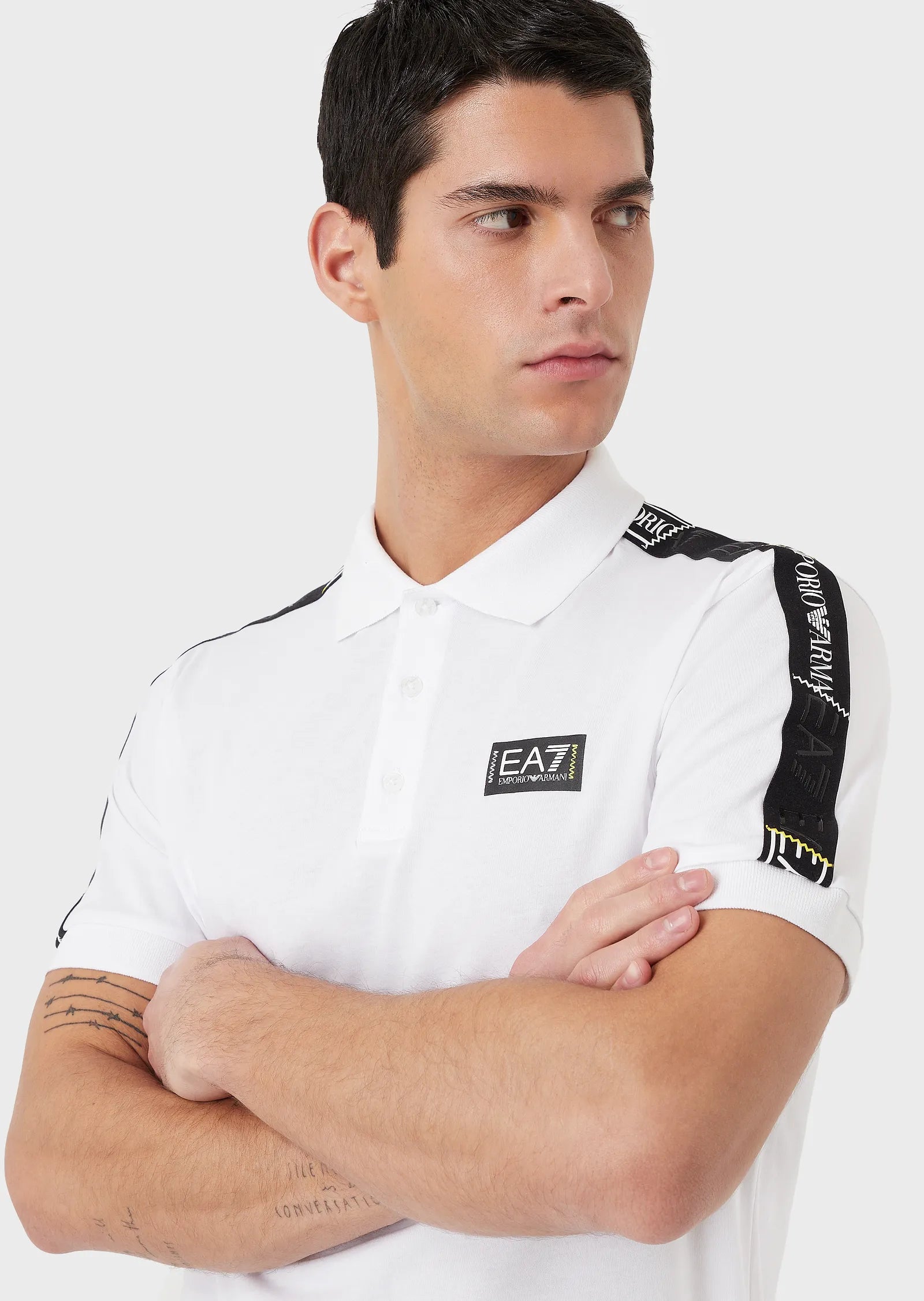 EA7 Emporio Armani 3RPF52 Jersey Polo Shirt White