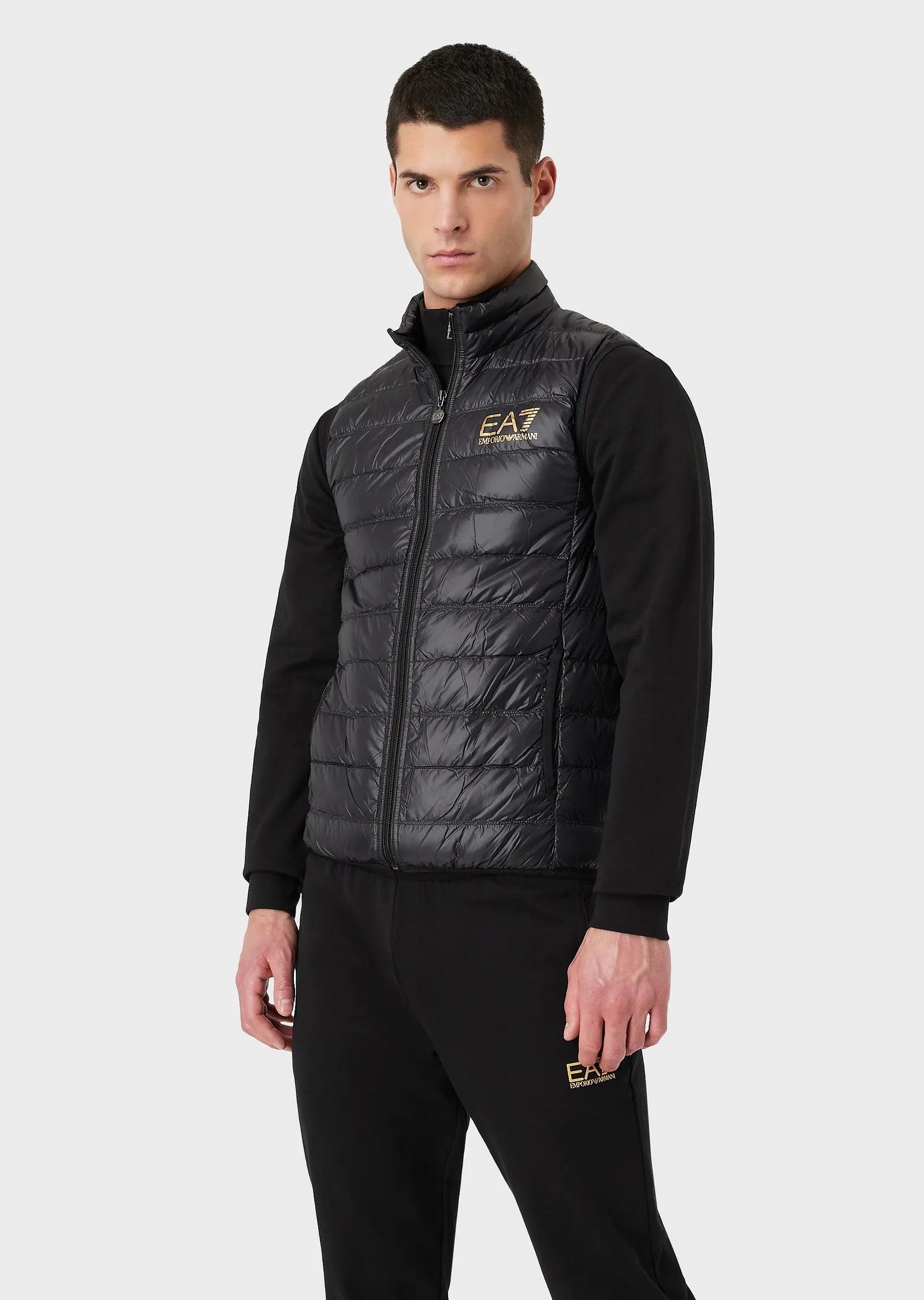 Emporio Armani EA7 8Npq01 Core Gilet Black/Gold