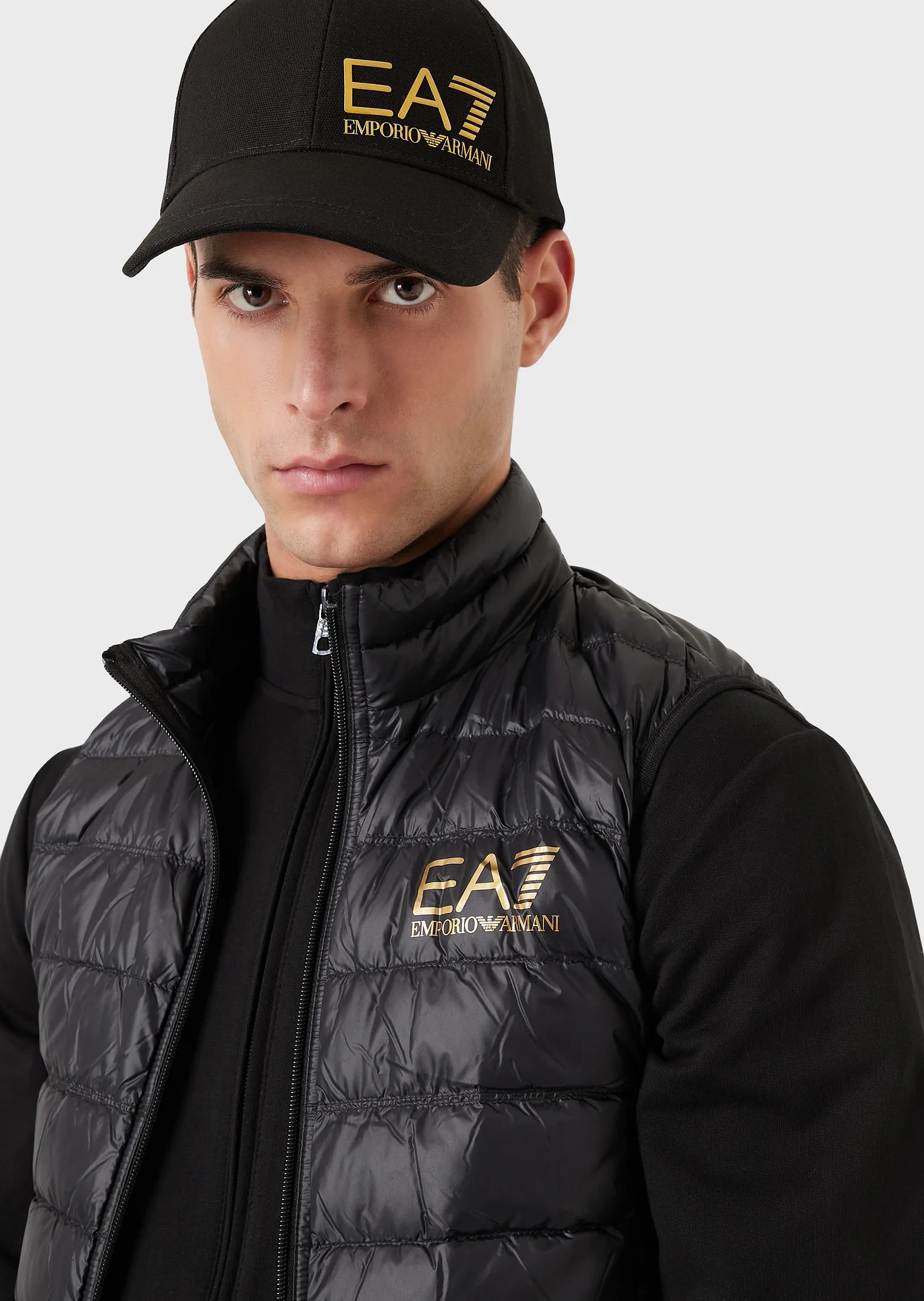 Emporio Armani EA7 8Npq01 Core Gilet Black/Gold