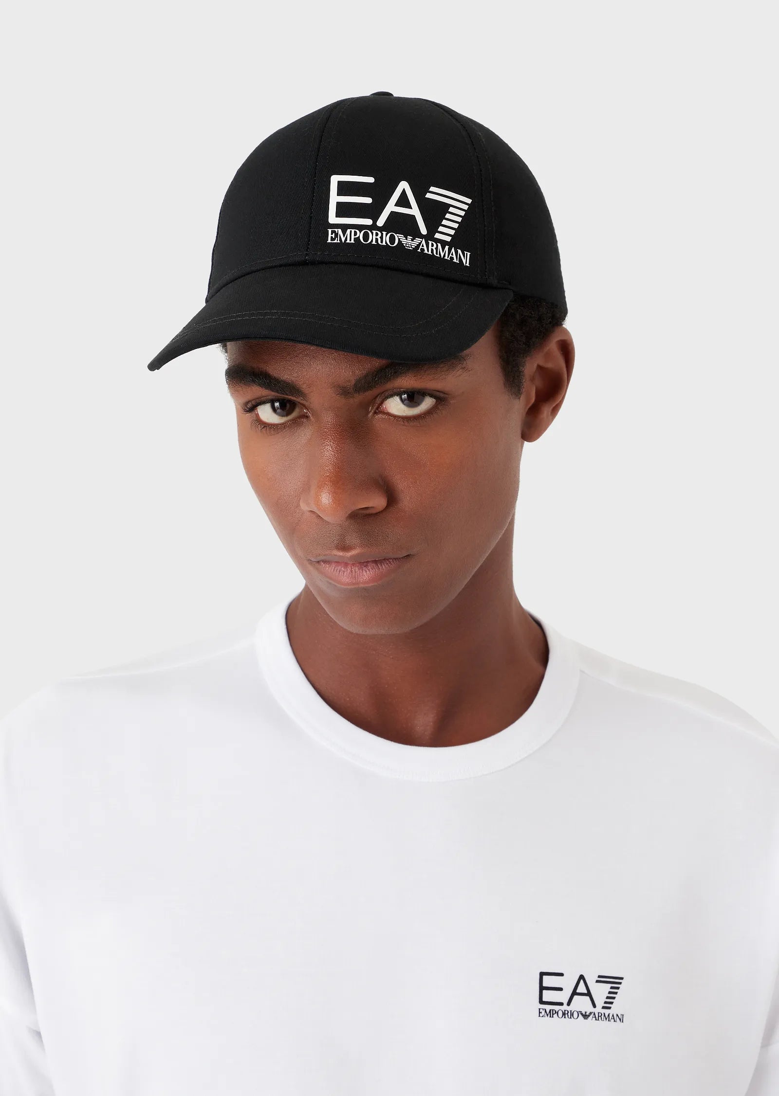 EA7 Emporio Armani Woven Baseball Cap Black/White