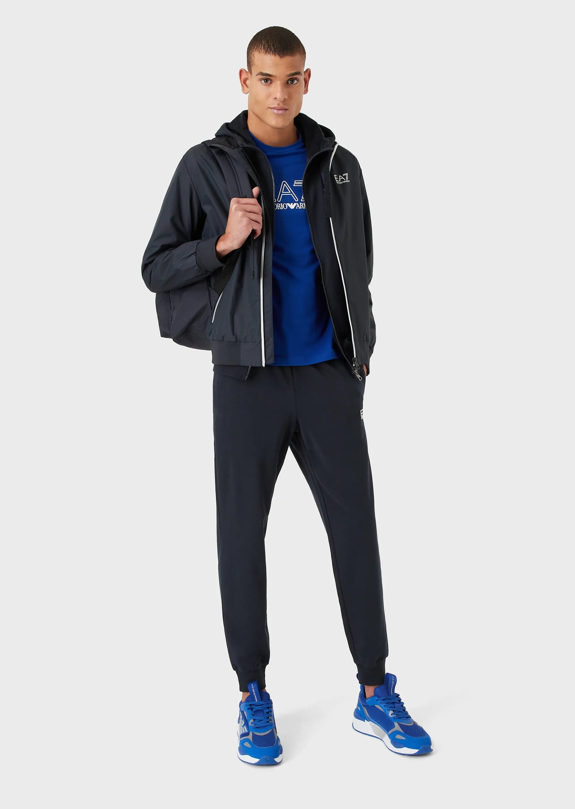 EA7 Emporio Armani 8Npv80 Full Zip Hoodie Midnight Blue