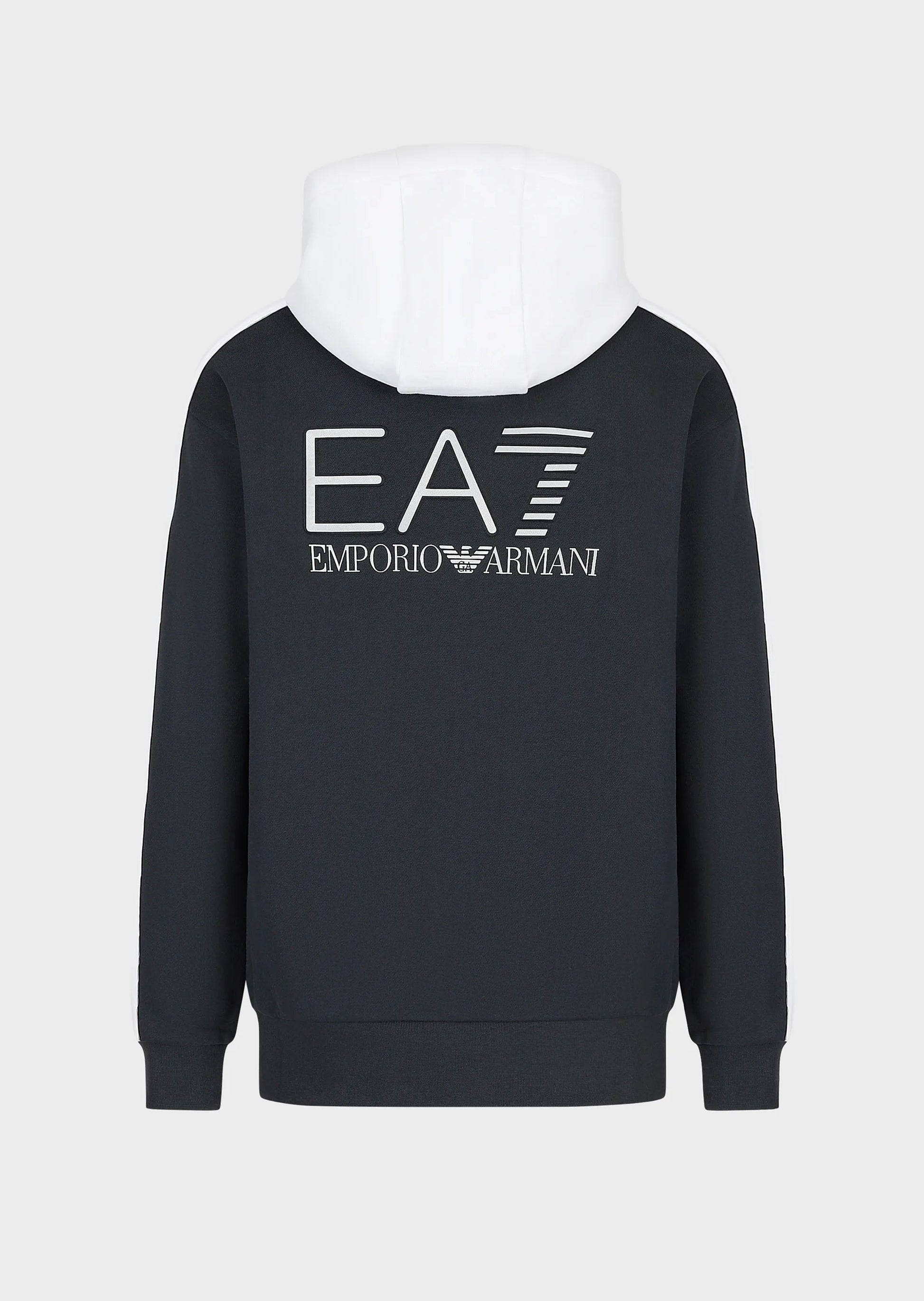 EA7 Emporio Armani 6LPM16 Colour Block Full Zip Hoodie Blue