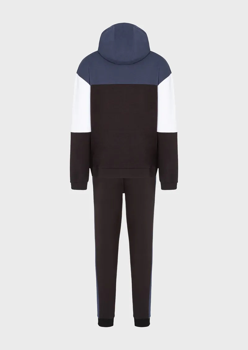 EA7 Emporio Armani 3Lpv61 Full Zip Hoodie Black/ Blue