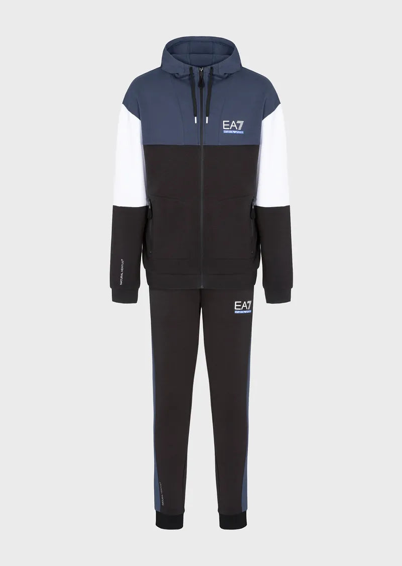 EA7 Emporio Armani 3Lpv61 Full Zip Hoodie Black/ Blue