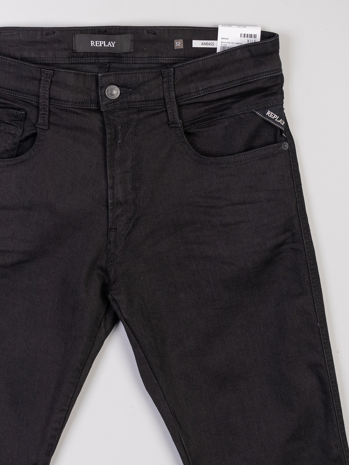 Replay M914Y Anbass 85B Jeans Jet Black